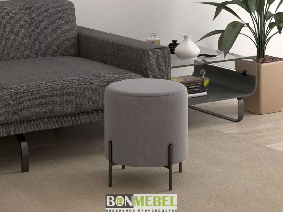 Пуф Тунис на металлической опоре (ткань) | фото 4