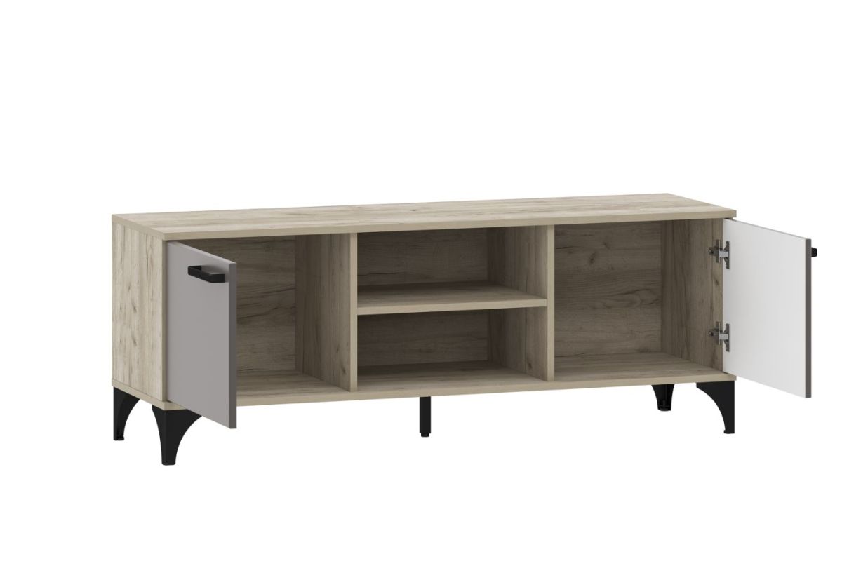 Гостиная "Марсель" (модульная) Софт Графит/Дуб Крафт Серый | фото 3