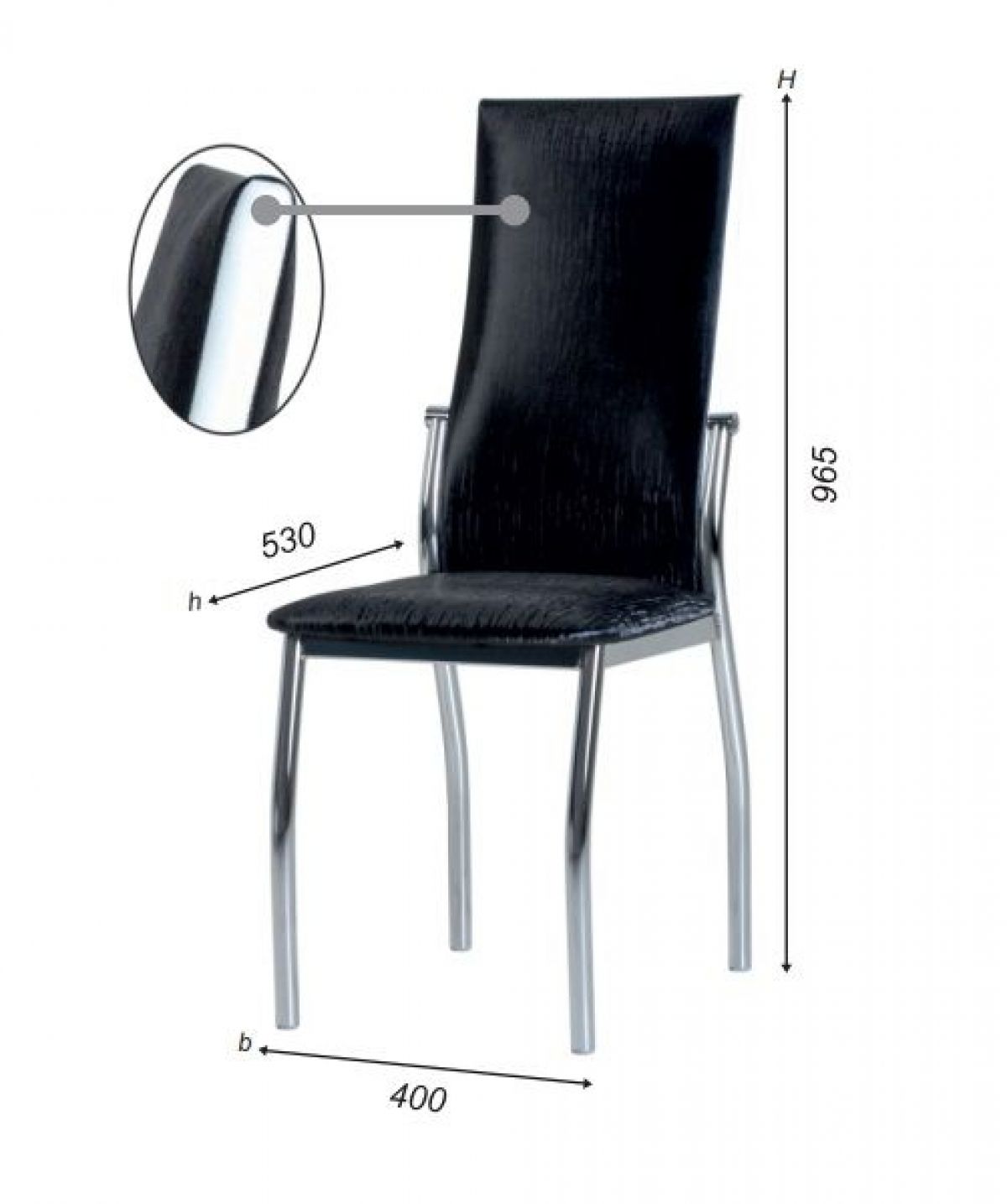 Стул Пекин А1.10-05 со вставкой (двухцветный) (Стандарт) хром/кожзам (4 шт.) | фото 2