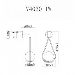 Бра Moderli Bestia V4030-1W | фото 2