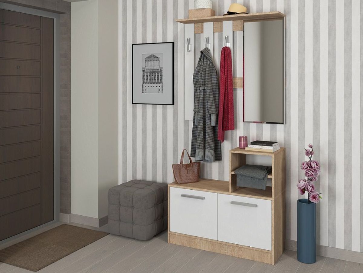 Прихожая Энтер (Дуб Сонома/Белый) | фото 2