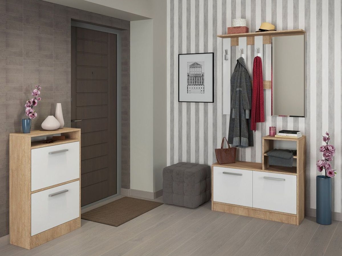 Прихожая Энтер (Дуб Сонома/Белый) | фото 3