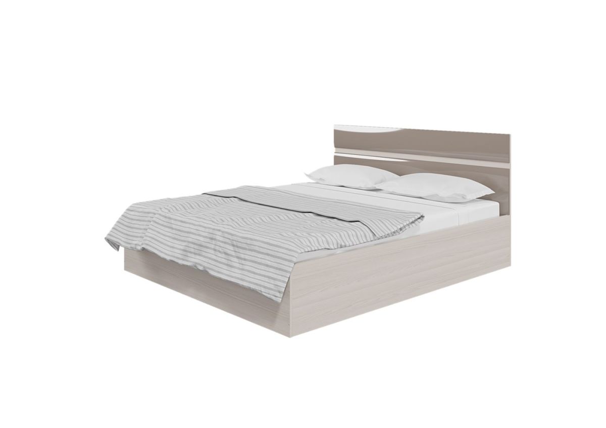 Спальный гарнитур НЕНСИ (модульный) Ясень Шимо светлый/Капучино глянец | фото 2