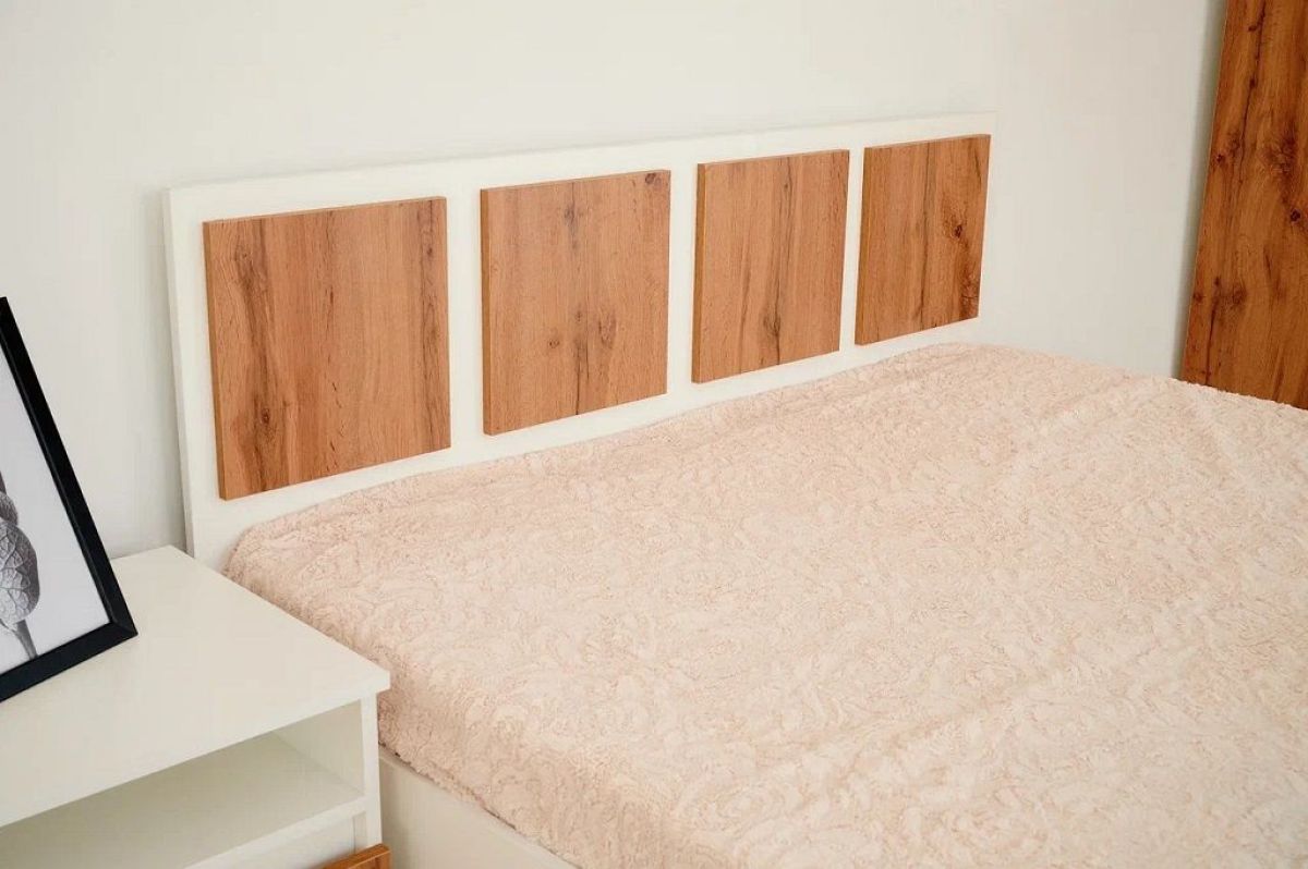 Спальный гарнитур Парус (Белый/Вотан) 1400 (Вариант-2) | фото 14