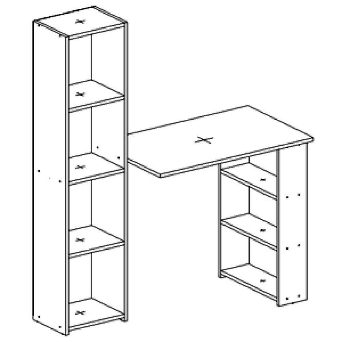 Стол письменный со стеллажом "Бьянко" | фото 3
