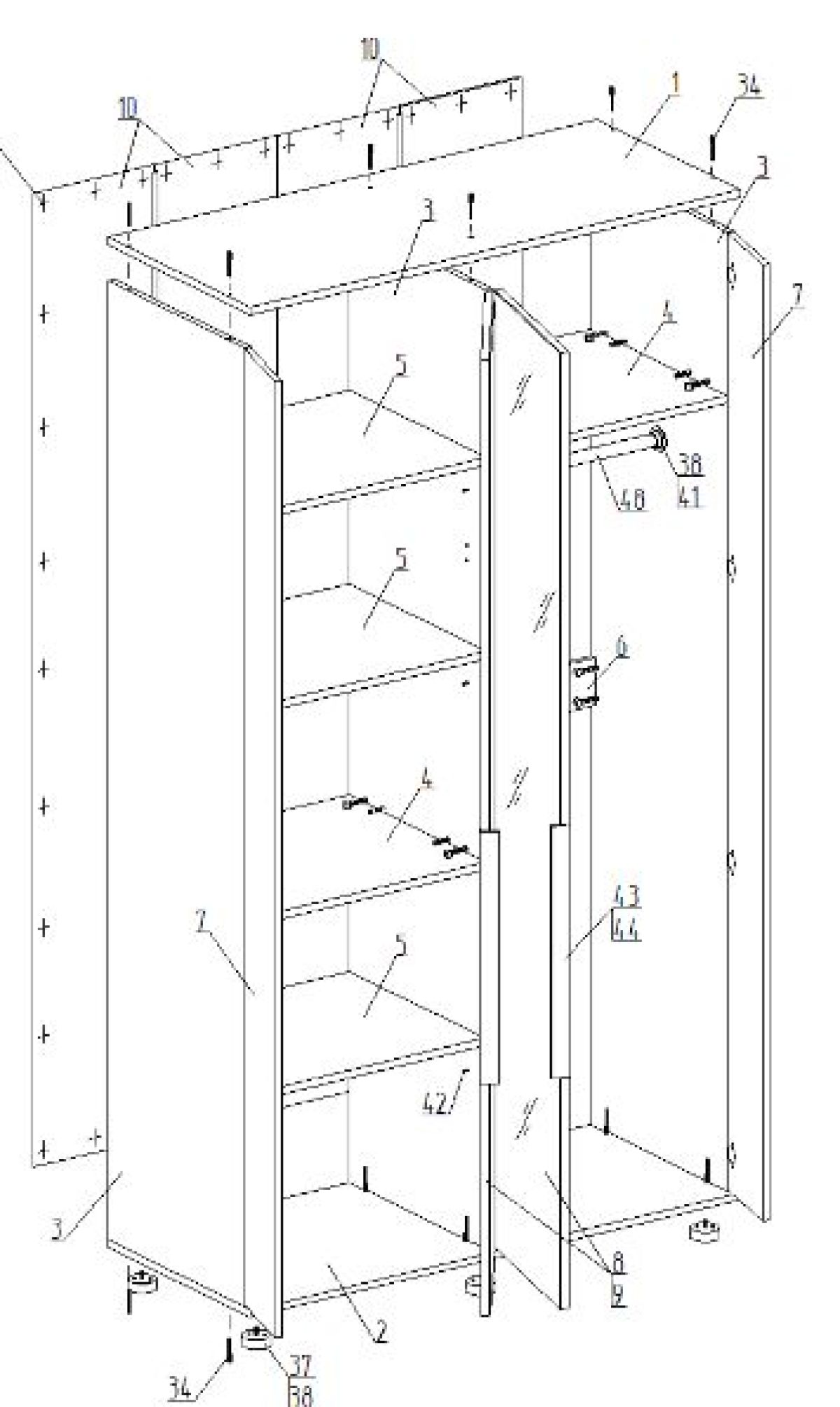 Спальный гарнитур "Лео" (модульный) | фото 6