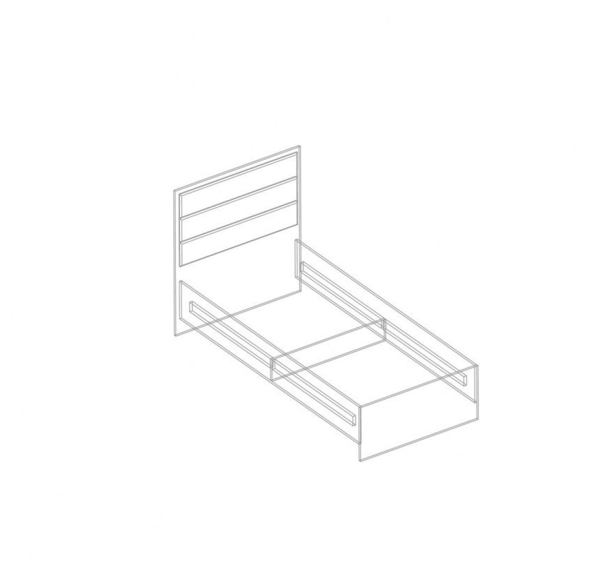 Кровать "Милана" БЕЗ основания 900х2000 | фото 3