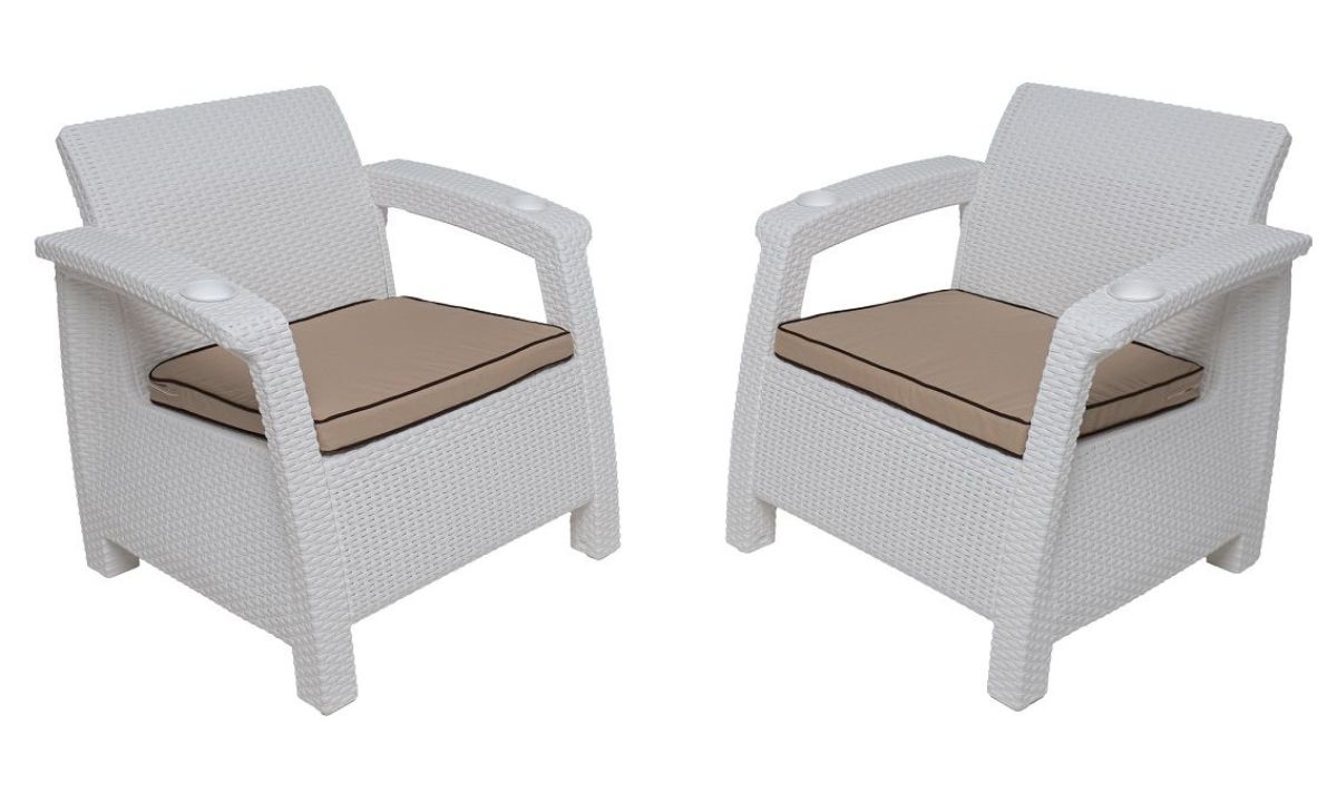 Комплект уличной мебели Yalta Premium Terrace Triple Set (Ялта) белый (+подушки под спину) | фото 4