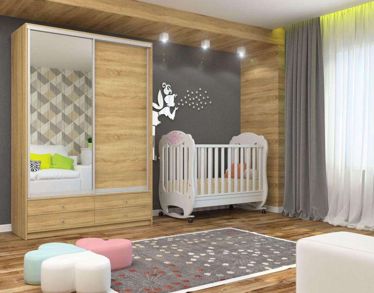 Шкаф-купе Ольга 1700 ЛДСП/Зеркало (ЛДСП 2 кат.) | фото 5