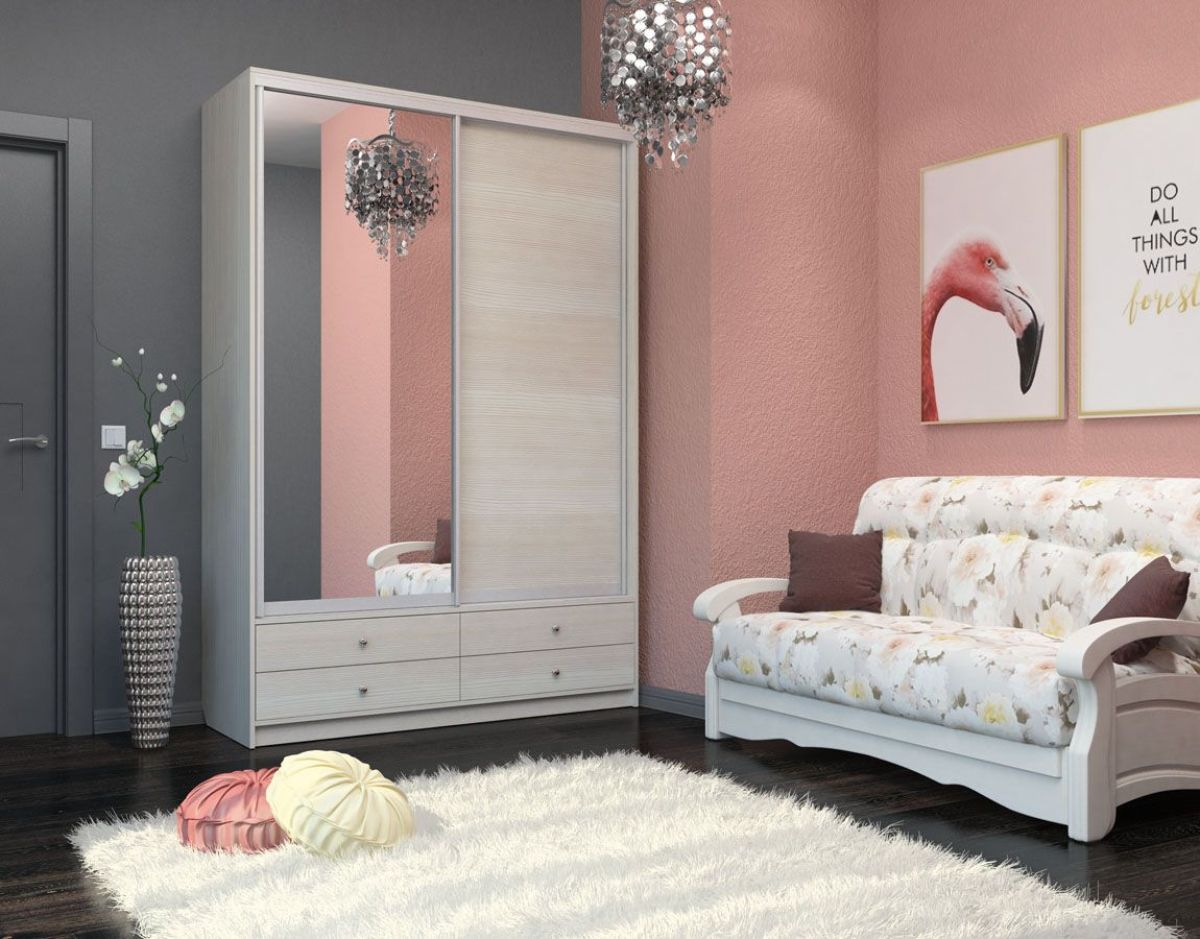 Шкаф-купе Ольга 1900 ЛДСП/Зеркало (ЛДСП 2 кат.) | фото 4