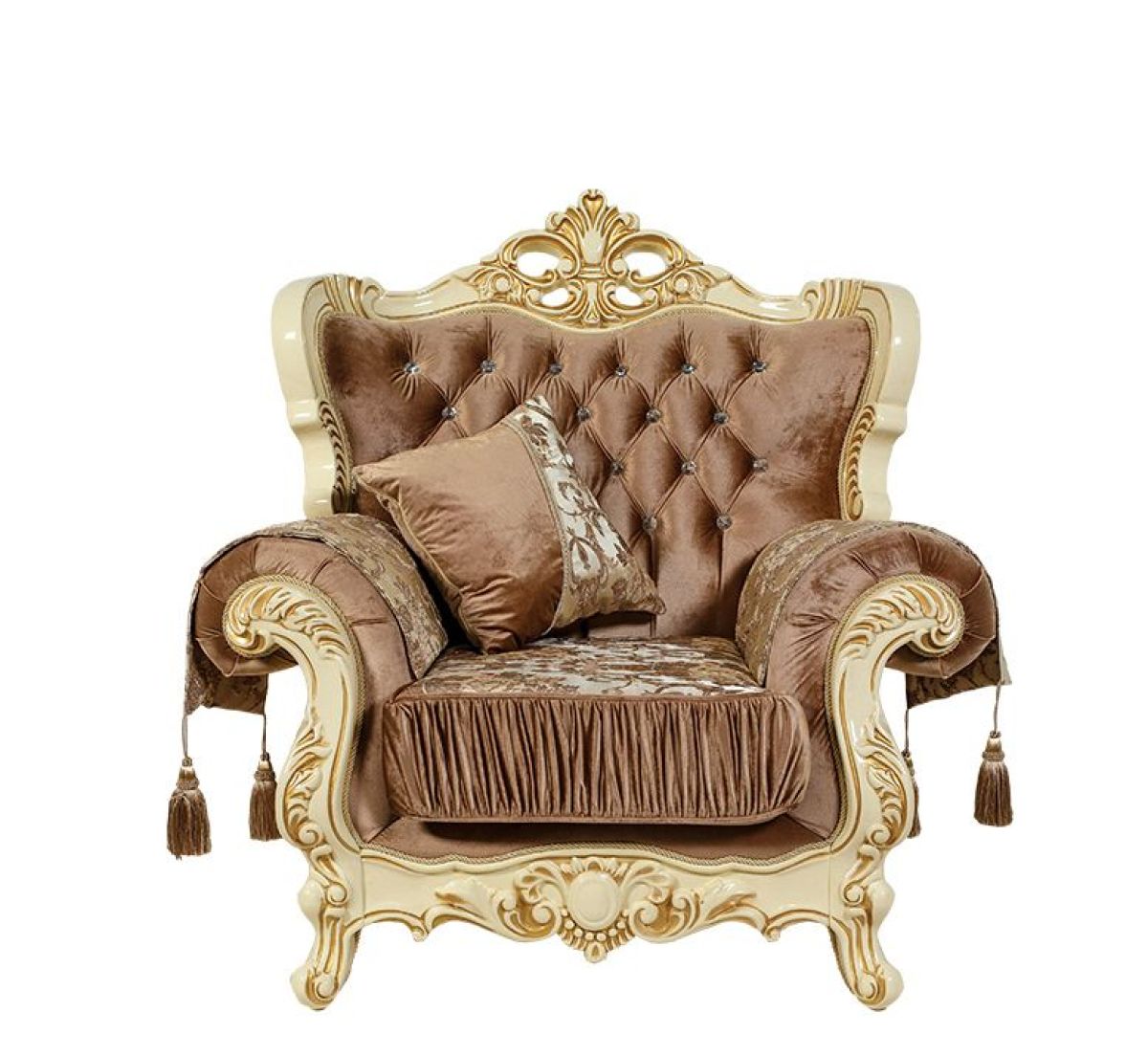 Комплект мягкой мебели Эсмеральда 3+1+1 (Крем) Механизм Ифагрид | фото 5