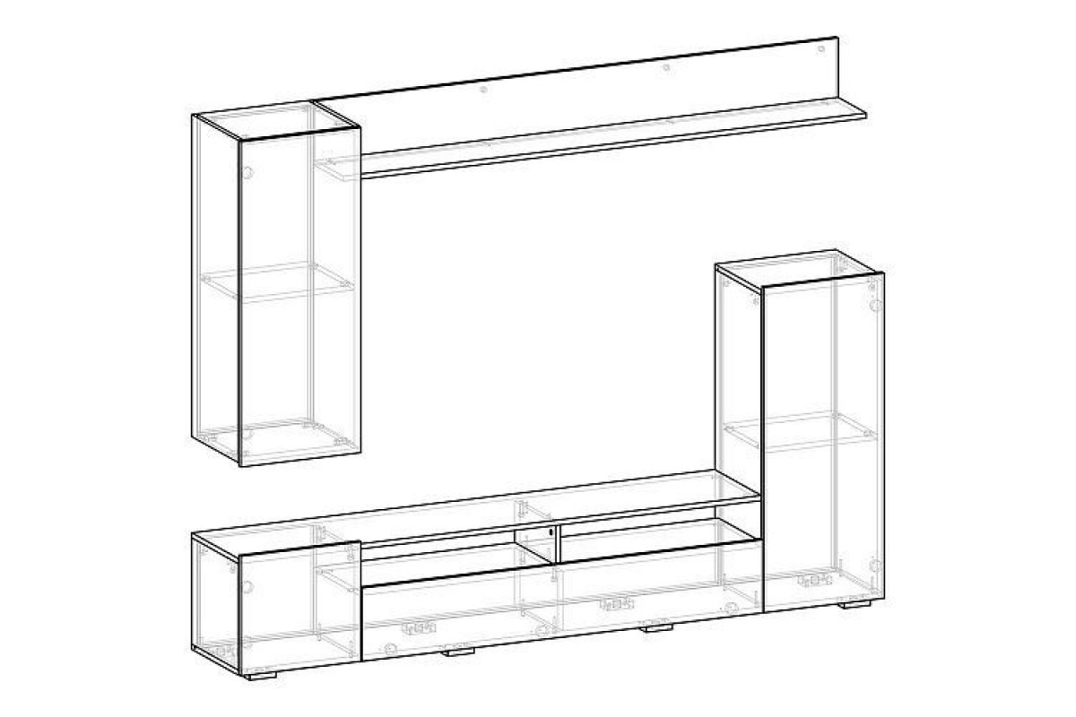 МИЯ Гостиная (ясень анкор светлый/дуб клабхаус серый) | фото 2