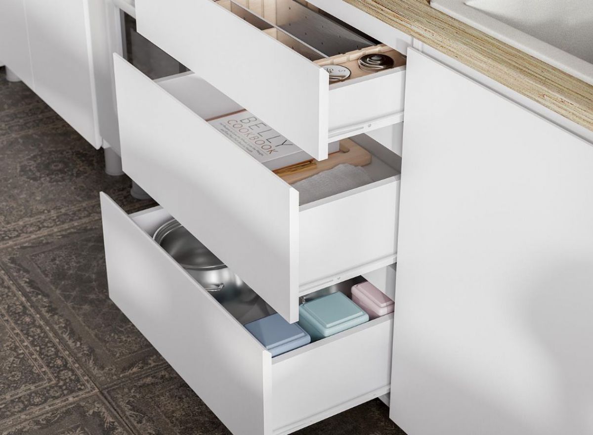 Кухонный гарнитур ТОКИО 1,6м (Серия 3) Белый текстурный/Дуб Сонома | фото 5