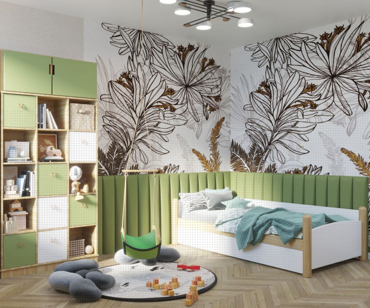 Мягкие панели ПОЛОСЫ ПРЯМЫЕ 15*90 (4 шт.) для детской | фото 3