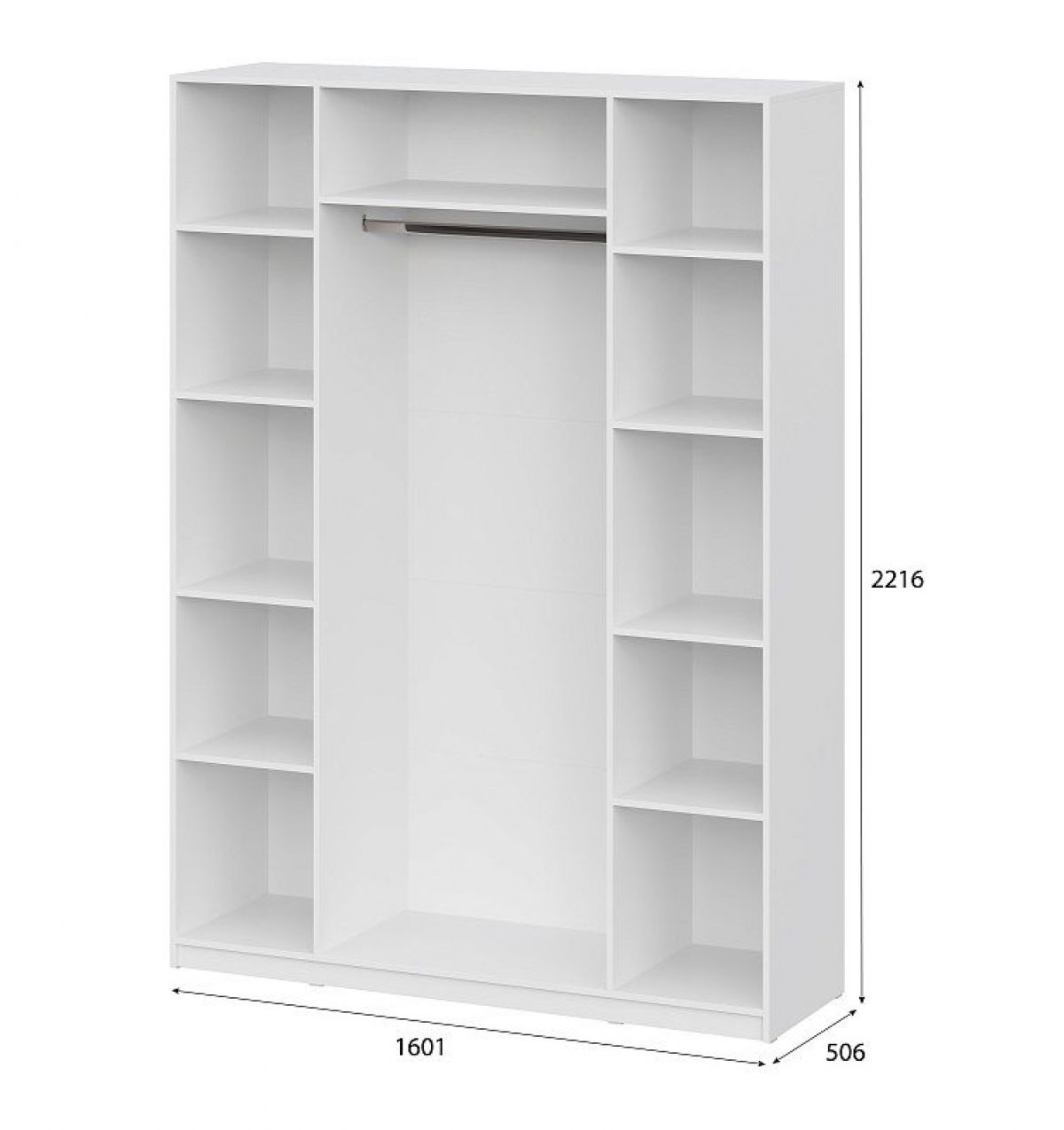 Шкаф ШК-5 (1600) Белый текстурный | фото 3