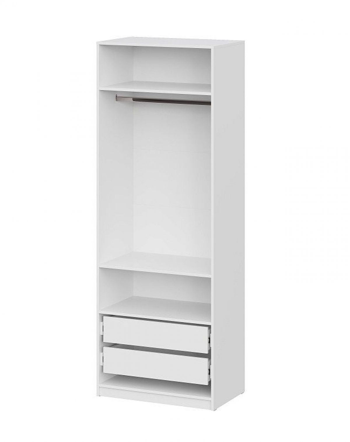 Шкаф ШК-5 + 2 полки + ящики (800) Белый текстурный | фото 3