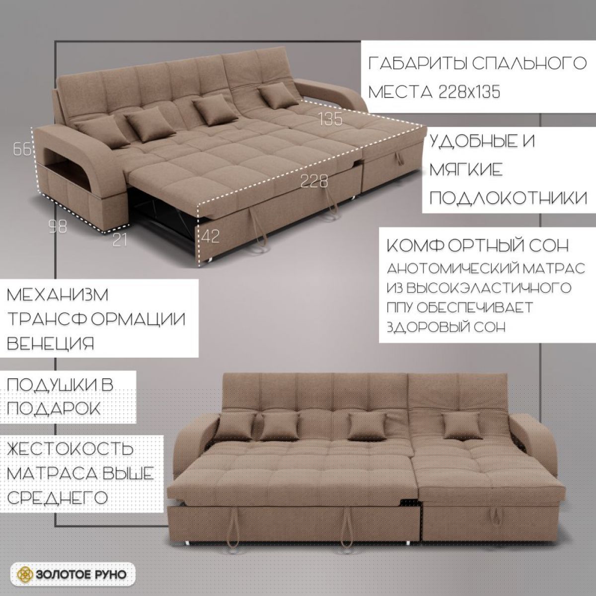 Диван Майами-2 (ППУ) угол УНИ | фото 8