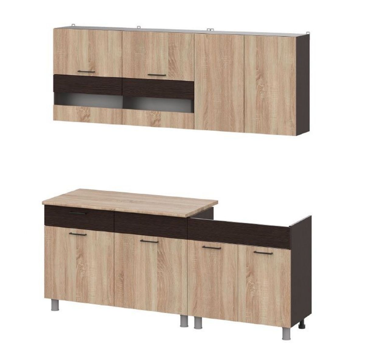 Кухонный гарнитур Босфор (Дуб Венге/Дуб Сонома) 2000 | фото 4