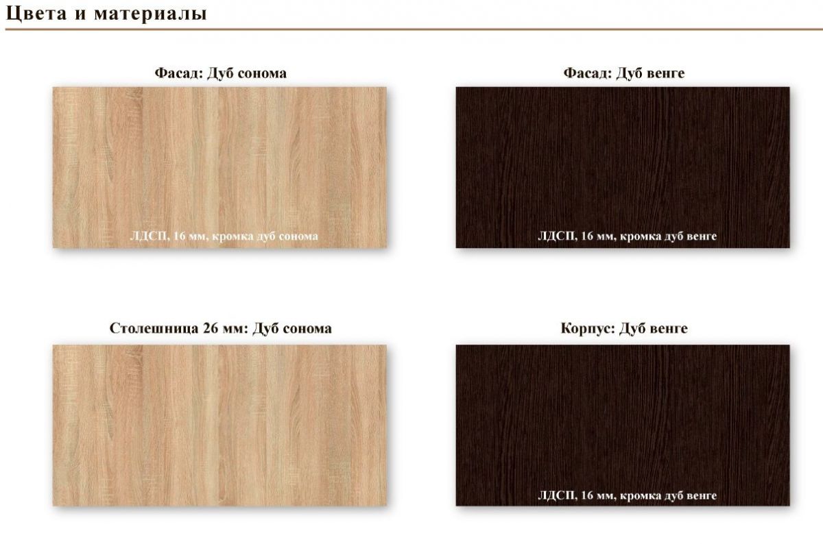 Кухонный гарнитур Босфор (Дуб Венге/Дуб Сонома) 2000 | фото 5