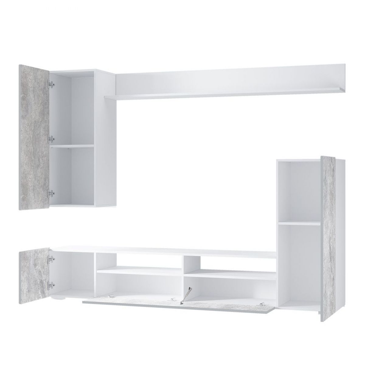 Гостиная Диаманд (белый/цемент светлый) | фото 3