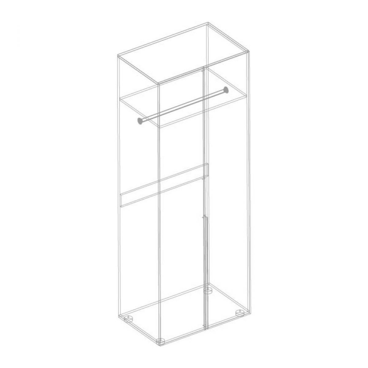 ВИТА Шкаф 2-ств для одежды (темно серый) | фото 2