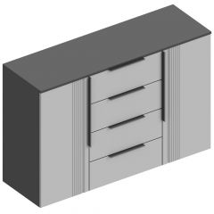 ВИТА Спальный гарнитур (модульный) темно серый | фото 8