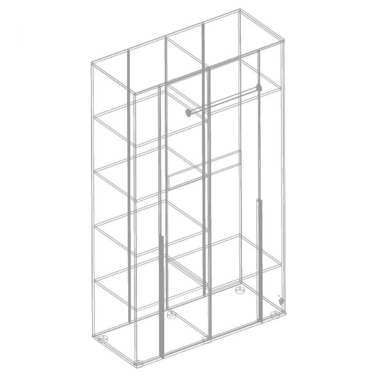 СТИЛ Шкаф 4-ств с зеркалом 1200 | фото 2