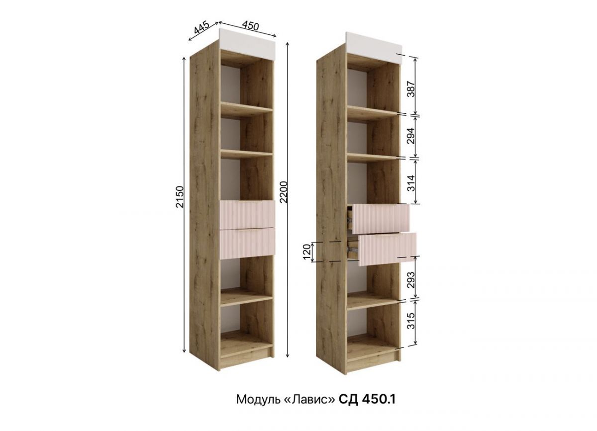 ЛАВИС Детская (модульная) белый/перси ксофт/ручка золотая | фото 7