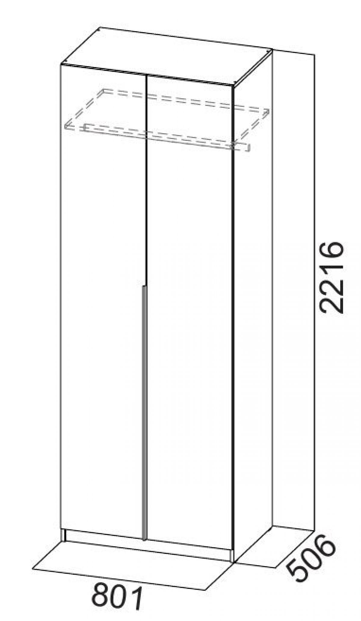 Шкаф ШК-5 (800) Меланж | фото 3