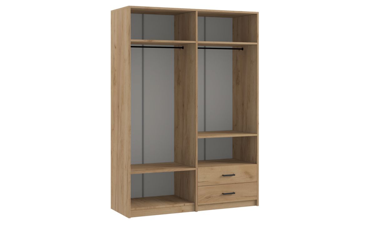 СВЕТЛАНА LOFT Шкаф 4 двери с зеркалом (дуб золотой) | фото 2