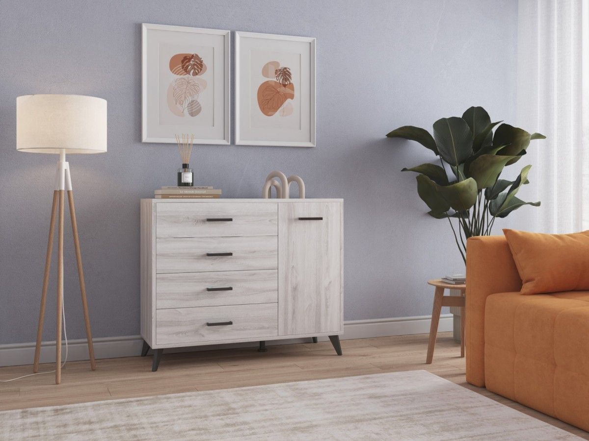 СВЕТЛАНА LOFT Комод-тумба (сосна белая loft) | фото 3