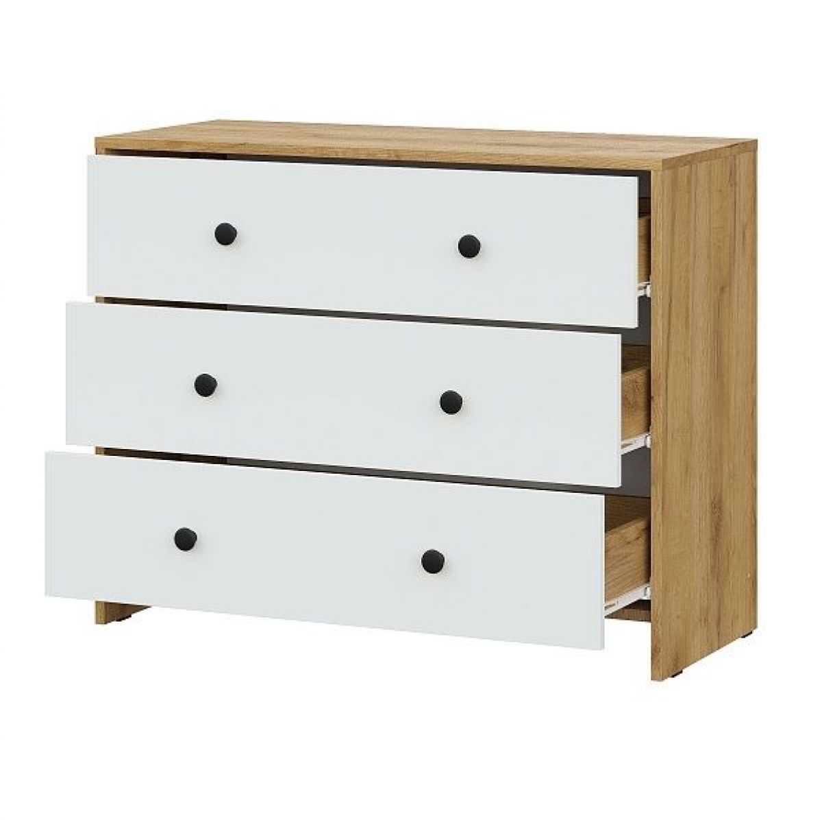 Спальный гарнитур Дольче (Дуб Золотой/Белый) модульный | фото 8