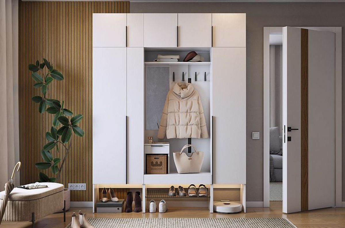 БАСКО Прихожая К9 (белое дерево) | фото 2