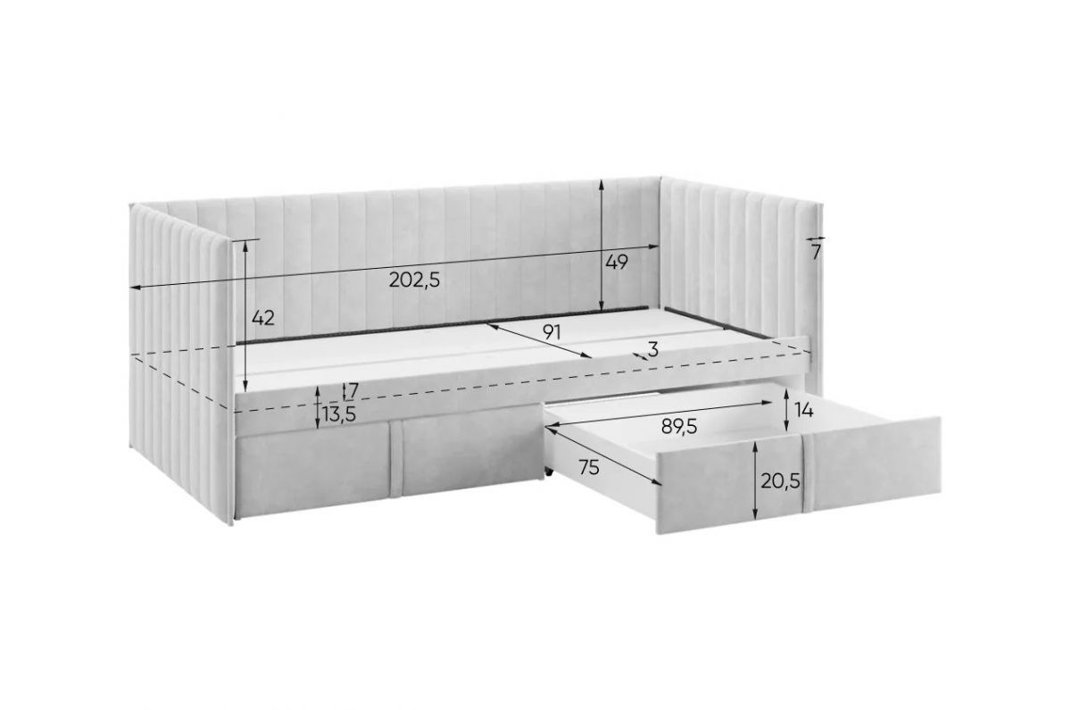 ТВИКС Кровать (софа) с ящиками 900 | фото 3