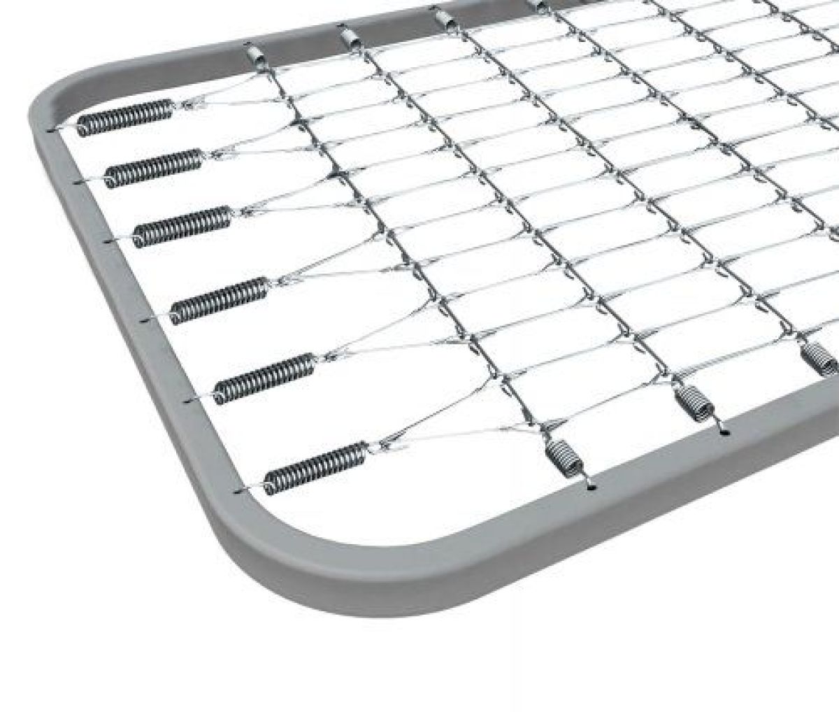 Кровать П-образная одинарная К640.К (900*1900) Рама закругленная 40*25, кв звено | фото 2