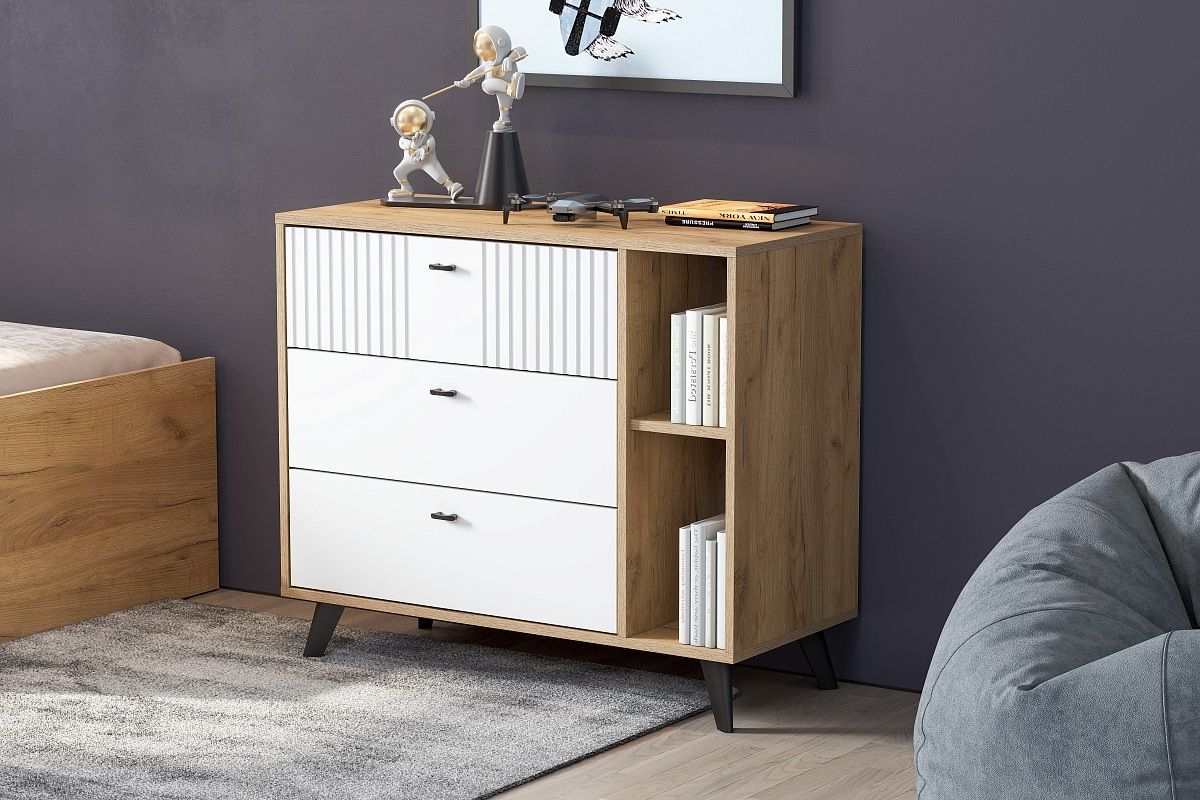 МИЛАН Детская (Дуб Золотой/Белый матовый) | фото 51