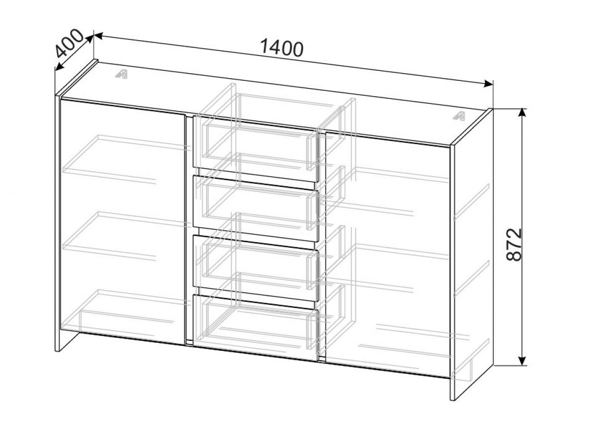 ОРЛАНДО Спальный гарнитур (модульный) | фото 9