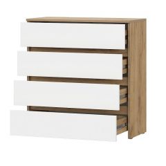 НЕКСТ 1 Спальный гарнитур (модульный) Дуб Золотой/Белый | фото 7