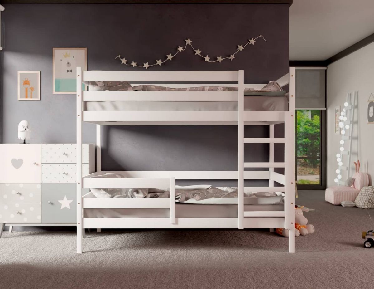 Кровать двухъярусная без крыши 80*190 Белый | фото 2