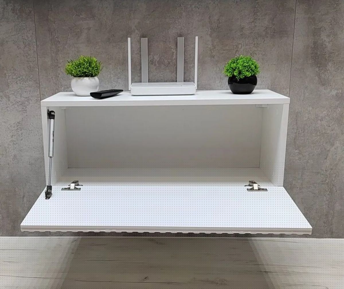 Тумба подвесная под ТВ LINES MTV1-MA 750 Белый глянец (Белый-M 10.1.1) | фото 6