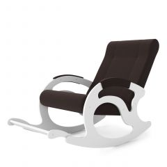 Кресло-качалка Тироль 12-Т-Ш (ткань/белые) ШОКОЛАД | фото 2