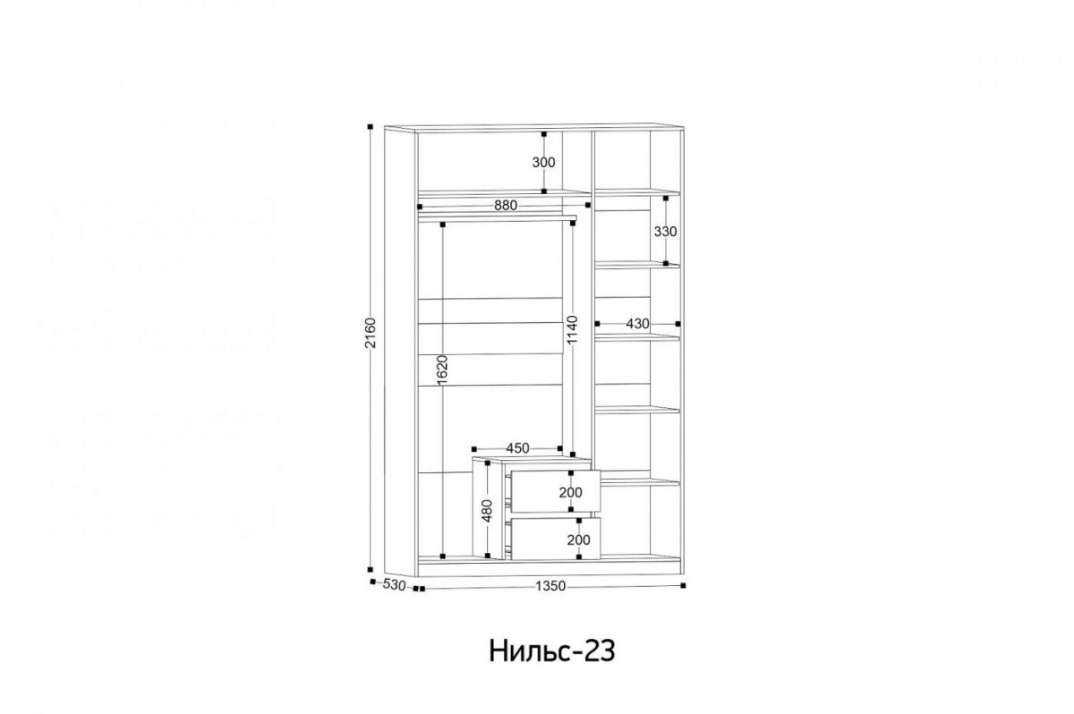 НИЛЬС - 23 Шкаф 3-х створчатый | фото 2