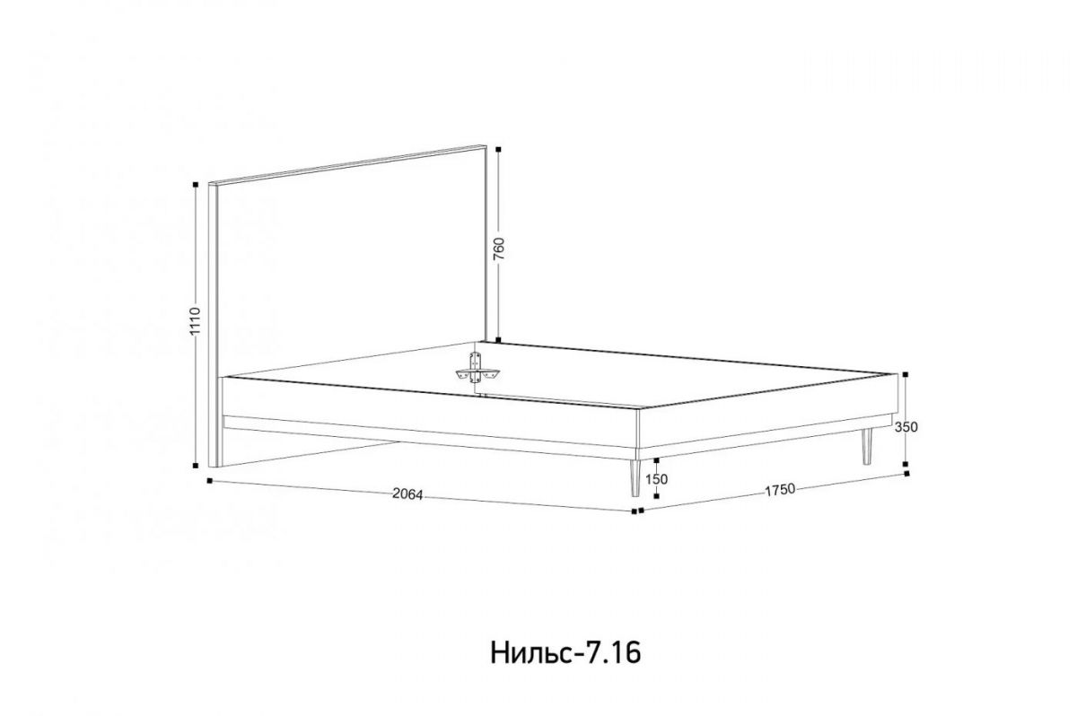 НИЛЬС - 7.16 Кровать с ортопедом 1600 | фото 2
