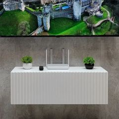 Тумба подвесная под ТВ LINES MTV3-MA 900 Белый глянец (Белый-M 10.1.1) | фото 6