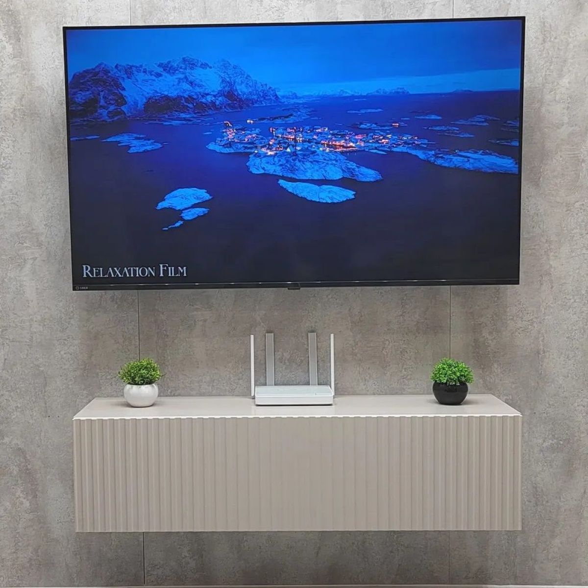 Тумба подвесная под ТВ LINES MTV4-MA 1150 Бежевый (Леда-М 10.1.5) | фото 2