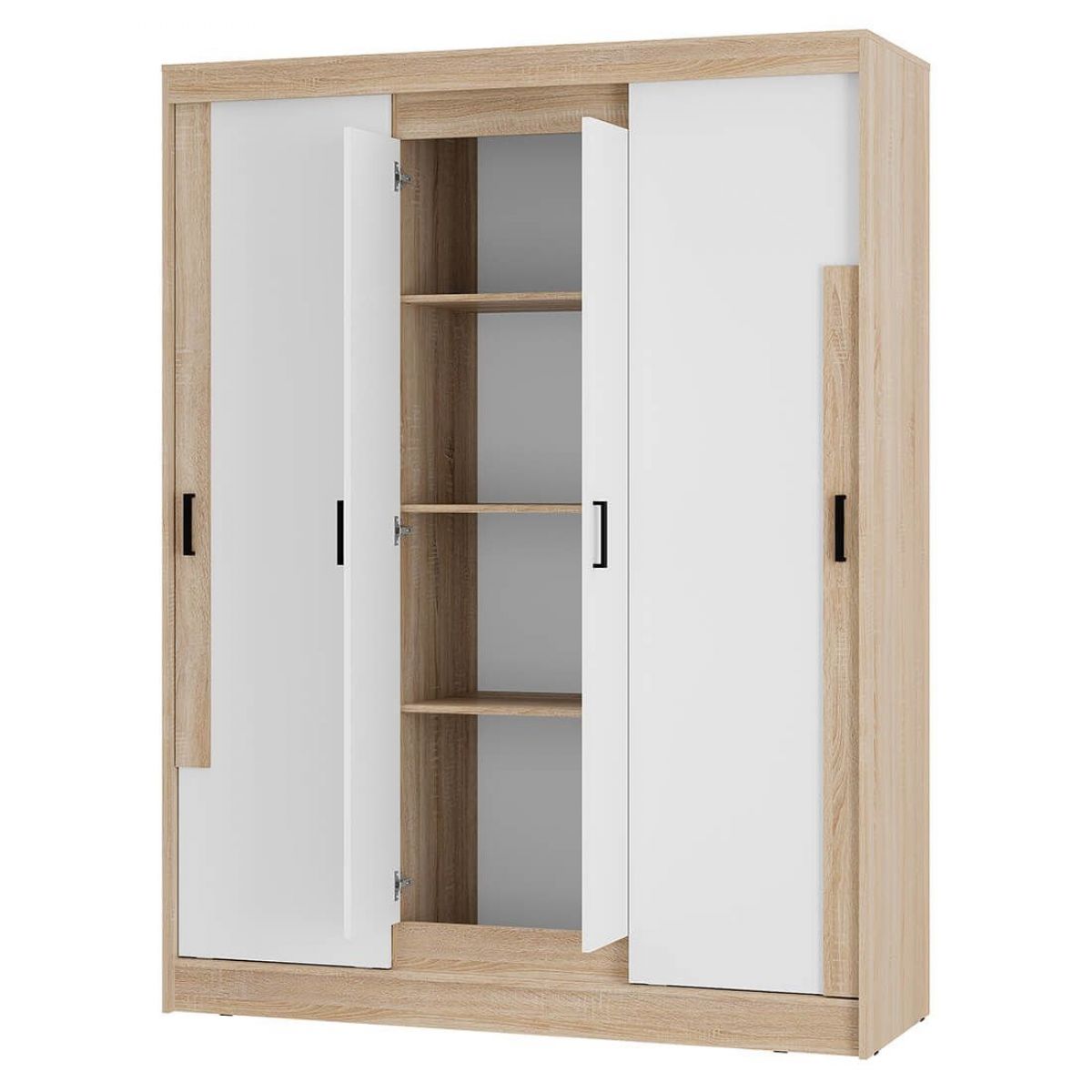 Шкаф-купе Смарт ШКК-06 (дуб сонома/белый) | фото 3