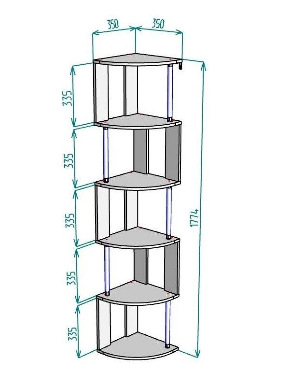 Стеллаж Maria S113-MA (Ясень Анкор светлый) | фото 3
