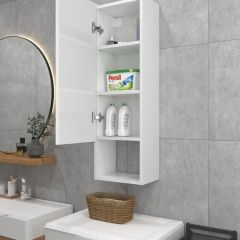 Шкаф навесной для ванной MH23-MA 300х960 (Белый-М 10.1.1) Белый глянец | фото 3