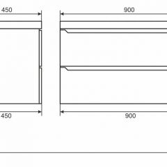 Тумба под раковину Uperwood Tanos 90 см, подвесная, черная матовая | фото 6