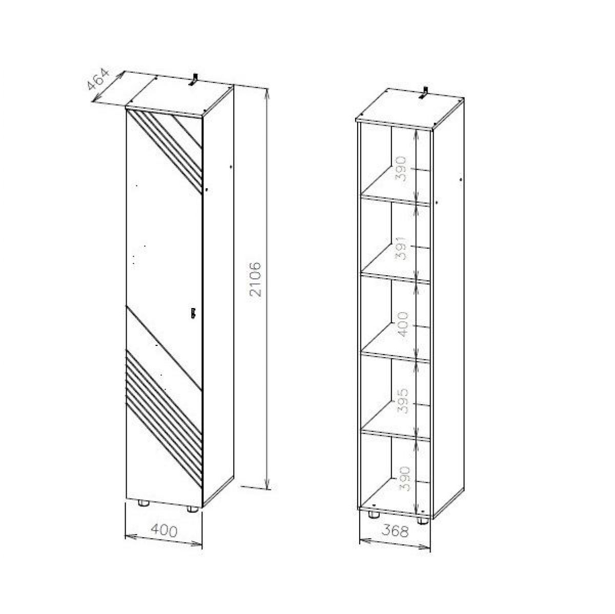 БАЙКАЛ Пенал (Графит/Дуб золотой) | фото 3